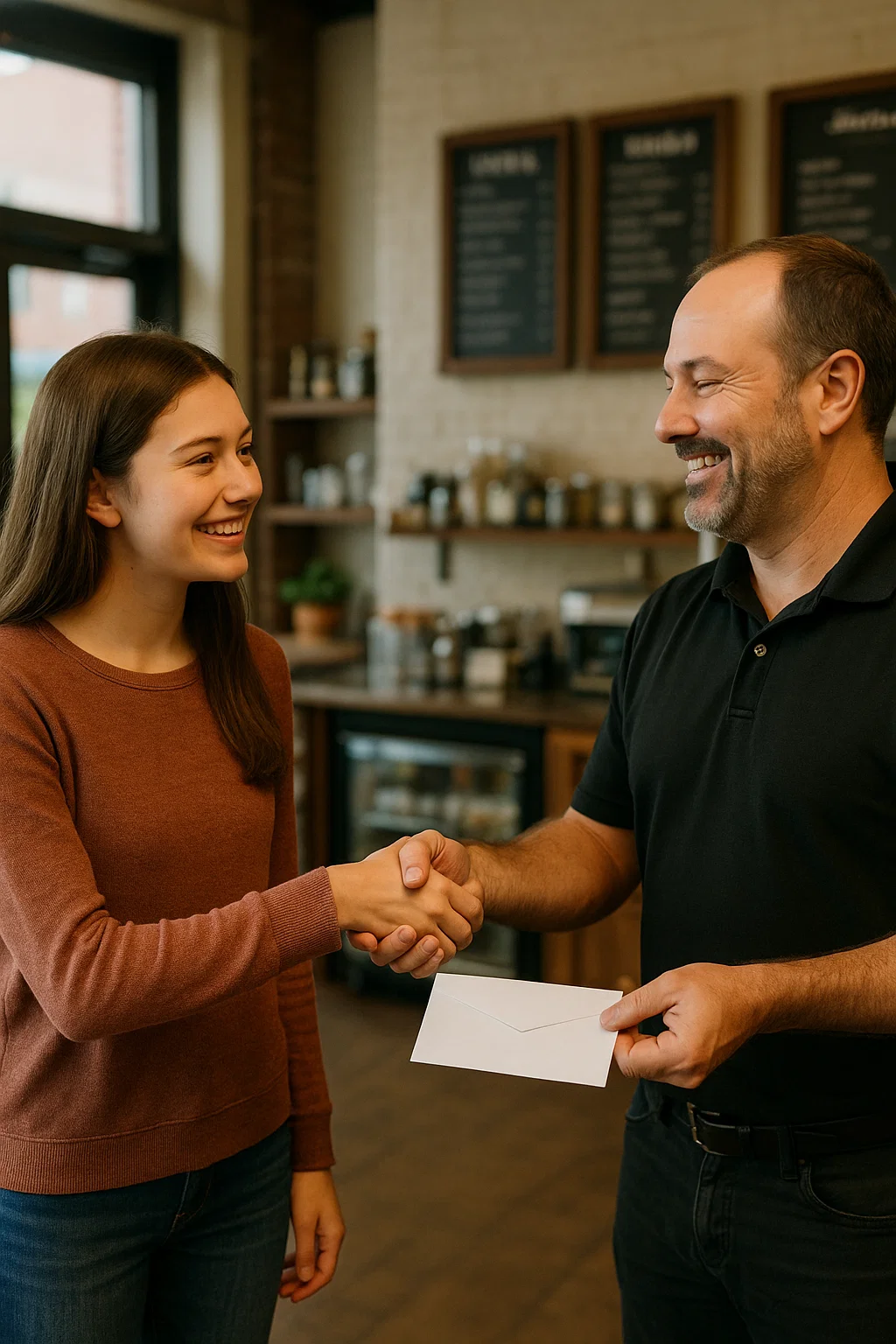 PTA volunteers arranging donated prizes on a table