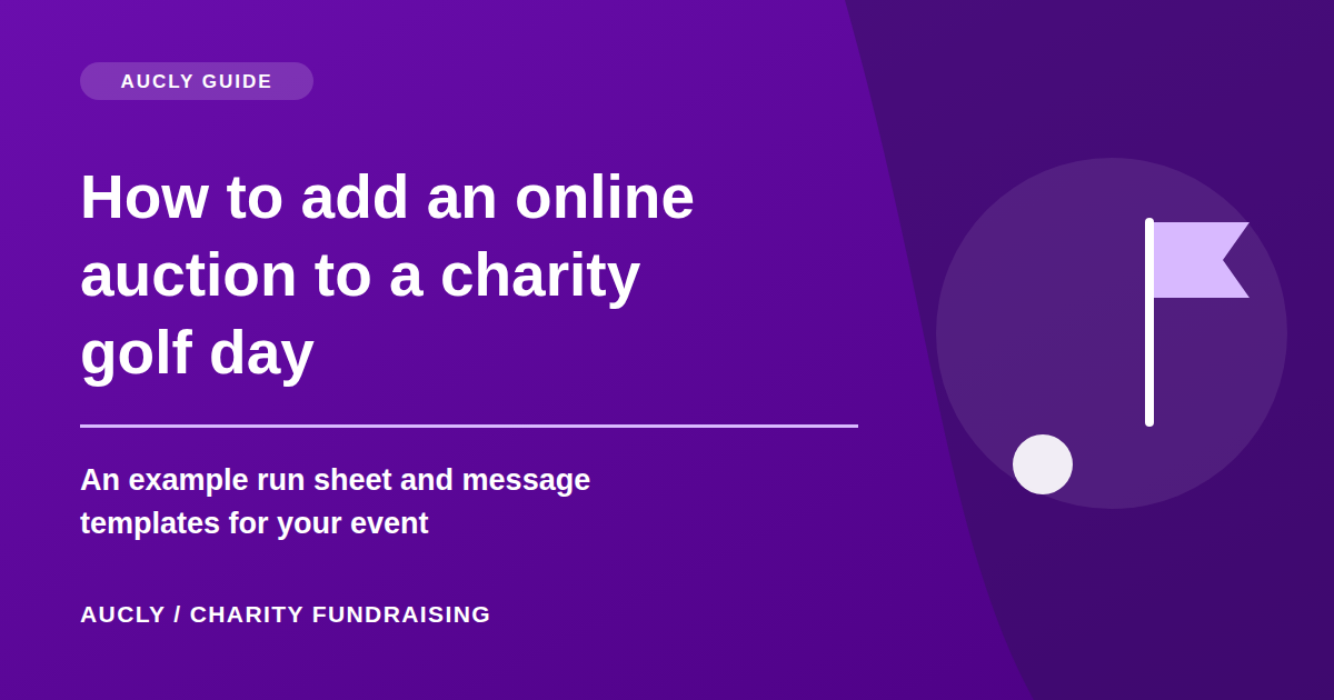 How to add an online auction to a charity golf day blog image